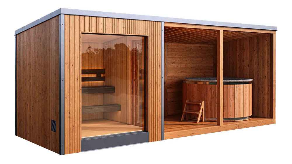 Zahradní sauna 6 m s kádí - realizace Firma Wodecki
