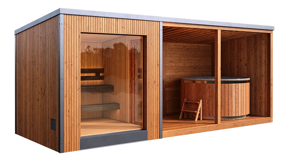 Zahradní sauna s kádí - realizace Firma Wodecki