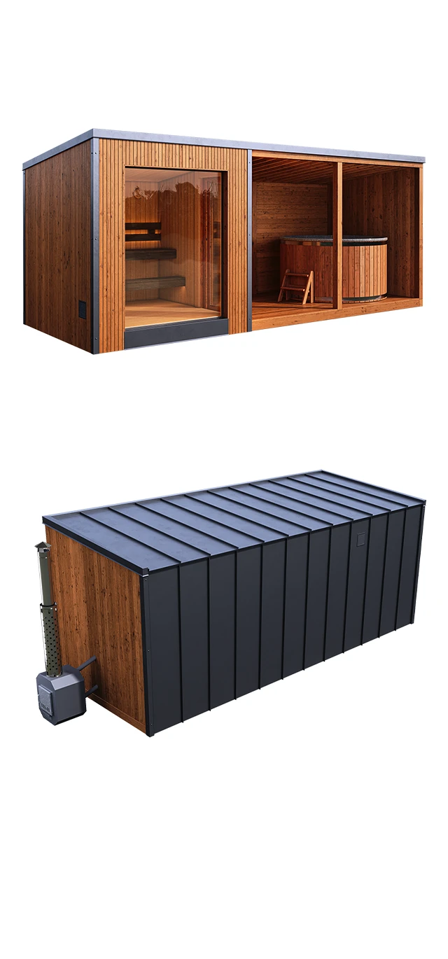 Zahradní sauna 6 m s kádí